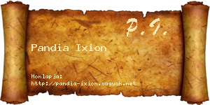Pandia Ixion névjegykártya